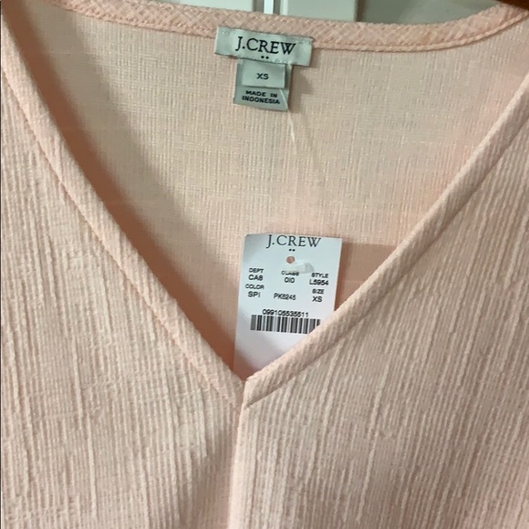 NWT J. Crew Size XS Blush Knotted Tee - Picture 2 of 3
